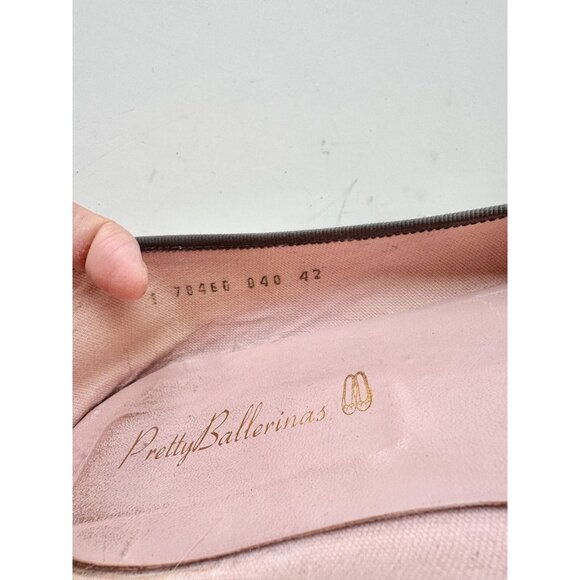 PRETTY BALLERINAS Rosario Sand Snake Embossed Leather Ballet Flats, Size 42 - Picture 3 of 14